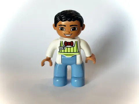 Lego Duplo Building Block Toy Figure Replacement GROCER MAN Grocery Clerk