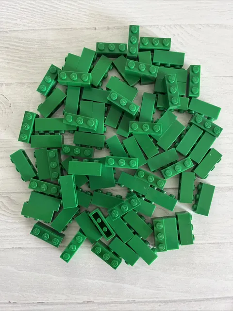 LEGO LOT GREEN 78 PCS 1X3 BRICK  BLOCK BUILDING PIECES