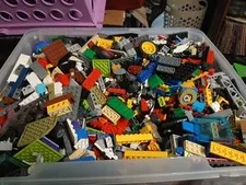 Lego Multicolor Plastic Building Toys Mixed Lot With Storage Box