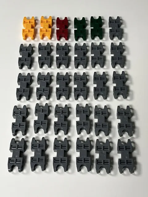 LEGO Technic, Axle and Pin Connector 2x5 with 2 Ball Joint Sockets 47296 Qty 30