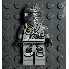 LEGO Ninjago Zane Minifigure Titanium Ninja Metallic Silver Helmet njo127