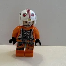 LEGO Star Wars Pilot Minifigure Orange Flight Suit w/ White Helmet Snowspeeder