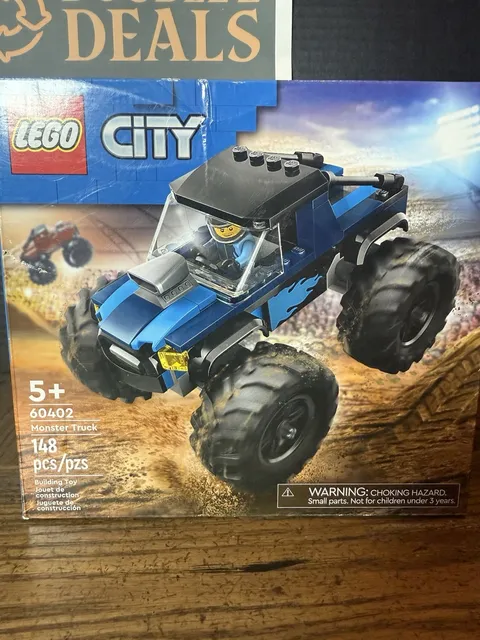 New LEGO City Blue Monster Truck Off-Road Toy, Mini Monster Truck 60402