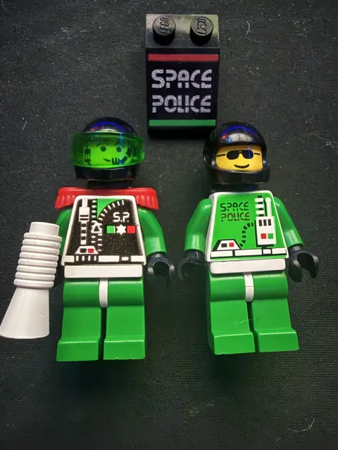 Vintage LEGO Space Police II Chief Commander Officer Minifigure Lot SP038 SP037