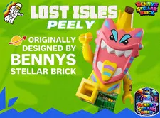LEGO Fortnite Mifigure Peely Custom Lost Isles Peely NaNa Mask By BSB23