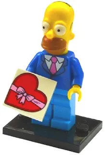 LEGO Date Night Homer, The Simpsons, Series 2 (Complete Set with Stand colsim2-1