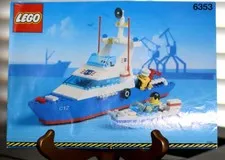 LEGO Instruction Booklet Classic Town Coast Guard Coastal Cutter 1991 #6353
