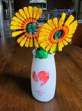 Sunflower Building Kit - 2 Sunflowers With Stems & Leaves - DIY