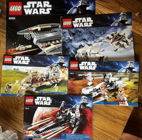 5 LEGO Star Wars INSTRUCTION BOOKS 8095 8089 7913 7915 7929