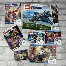 Legos Marvel Avengers Spiderman Manual Lot Of 7
