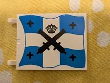 Lego Pirates Flag 6x5 with Black Crossed Cannons - Sets 6274 6276 6265