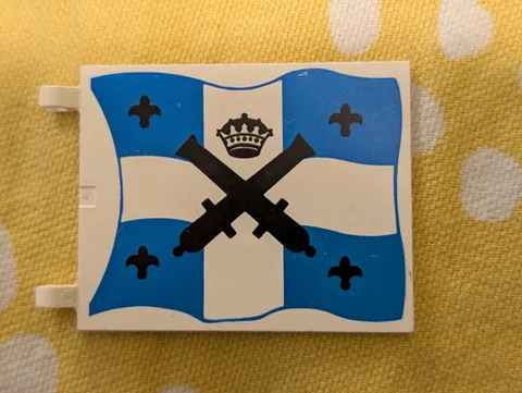 Lego Pirates Flag 6x5 with Black Crossed Cannons - Sets 6274 6276 6265