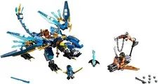 LEGO NINJAGO 70602 Jay's Elemental Dragon 2 Minifigures 350 Pieces No Box