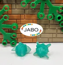 (S12 / 19 / 8) LEGO 2x 60929 Bionicle Shadow Leech Rubber Trans-Green