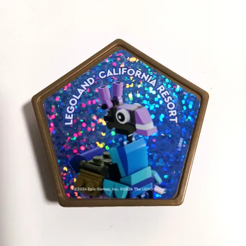 Legoland California Fortnite Llama Pop Badge Holographic Rare Pentagon 2024