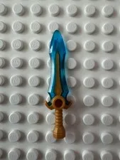 LEGO Minifigure Weapon Sword w Stud with Molded Trans-Dark Blue Blade 1996pb01