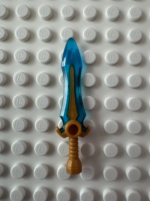 LEGO Minifigure Weapon Sword w Stud with Molded Trans-Dark Blue Blade 1996pb01