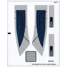 new LEGO Sticker Sheet from the Mandalorian Speeder set 75022