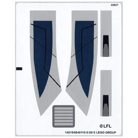 new LEGO Sticker Sheet from the Mandalorian Speeder set 75022