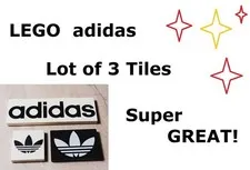 LEGO Sports Emblem Shoes adidas trifold flowers Lot of 3 Sponsor Team Basketball