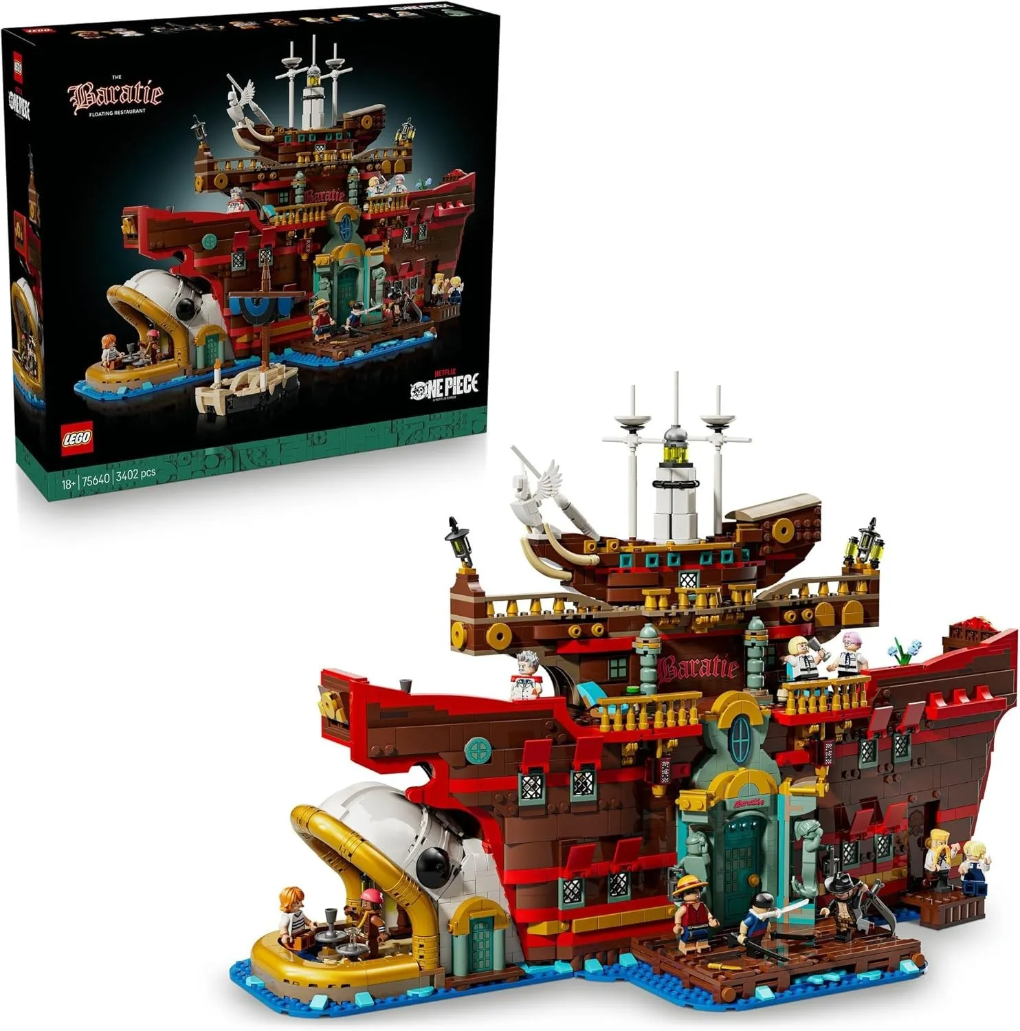 LEGO One Piece Baratie Restaurant Mihawk Zoro Garp Coby Figure Set