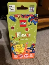 LEGO ReCreate Activity Cards Animals 2025 Set 30+ Cards 25 Pieces NEW Sealed