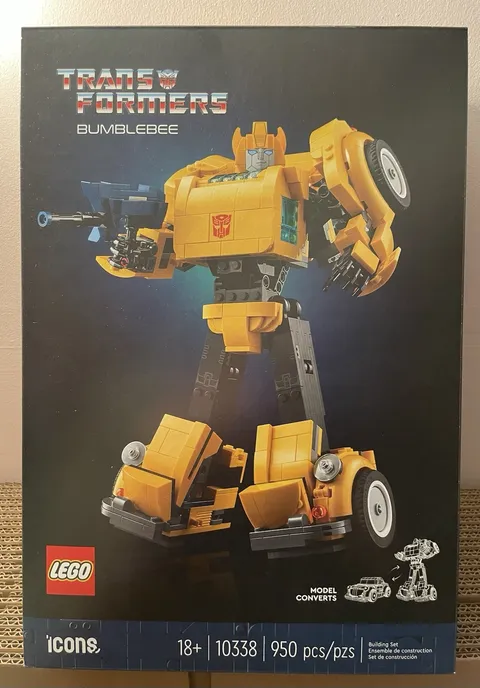 LEGO Icons Transformers Bumblebee 10338 Converts To Car 950 Pcs NEW SEALED BOX