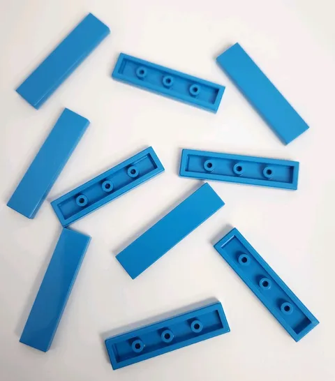 LEGO Parts 2431 - Bright Blue Tile 1 x 4 - QTY 10