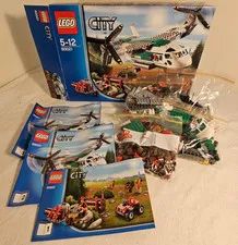 LEGO City Airport Cargo Set 60021 Cargo Heliplane 100% COMPLETE Pilot Aeroplane