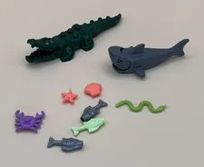 LEGO Aquatic Animal Figures Alligator Shark Crab Fish Clam Starfish Snake