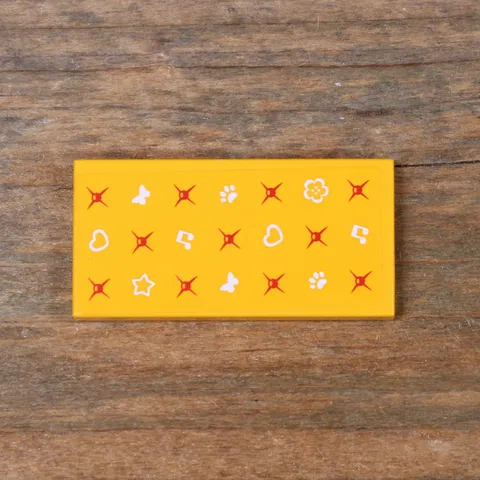 LEGO Friends Tile 2 x 4 Bright Light Orange Mattress Buttons Sticker 87079pb0130