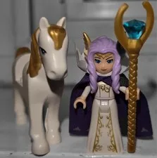 LEGO Minifigure- Skyra & Horse (elf011) Elves Fantasy Castle Queen Pegasus