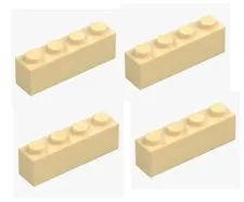 LEGO ® 4x brick 1x4 beige brick yellow 3010 4113916 brick replacement part brick New