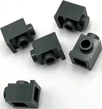 Lego 5 New Dark Bluish Gray Bricks Modified 1 x 1 with Headlight Parts