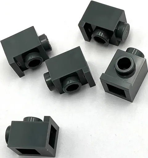Lego 5 New Dark Bluish Gray Bricks Modified 1 x 1 with Headlight Parts