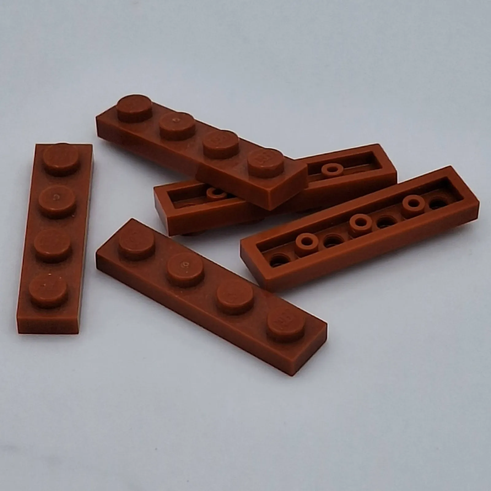Lego - 5 Basic Dark Orange Plate 1 X 4 3710