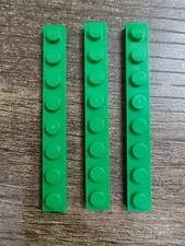 LEGO Parts 3460 (3pcs) 1x8 Plate Green