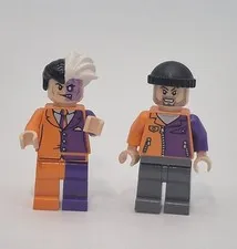LEGO Batman Two-Face Orange Purple Suit minifigure sh007 and Henchman sh021