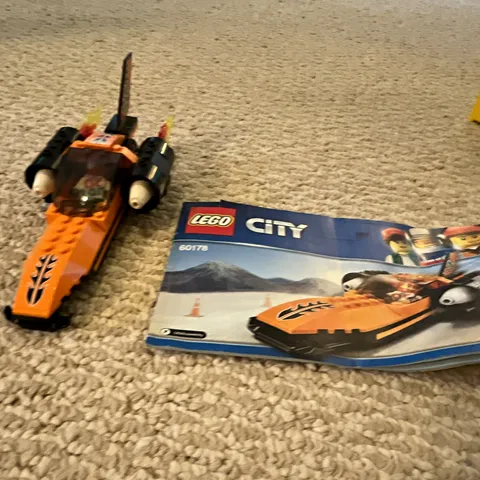 LEGO City 60178 Speed Record Car Set w/ Instruction Manual Orange/Black