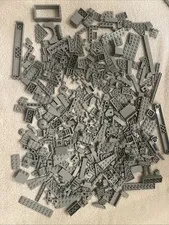 Lot of assorted light gray bricks & pieces.  13.3 ounces