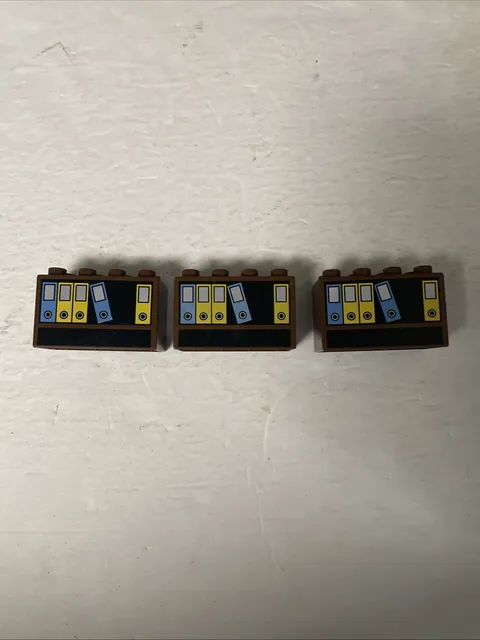 Lego Duplo 2x4 Painted Brick Brown Book Case Brick Lot Of 3