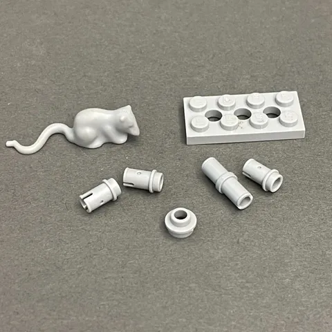 Lego 3709 40234 4274 2780 61332 28626 85861 Light Blue Gray Pieces Lot of 7