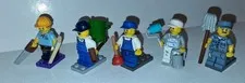 Lego 5 City Workers painter carpenter janitor plumber grounds keeper