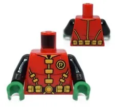 LEGO Minifigure Torso Batman Robin Red Green Hands black arms 76159 6268941
