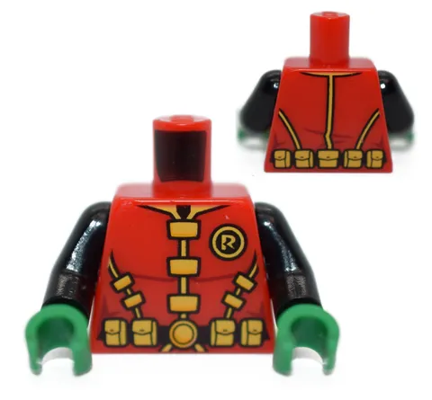 LEGO Minifigure Torso Batman Robin Red Green Hands black arms 76159 6268941