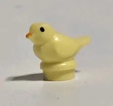 Lego Bright Light Yellow Bird, Small with Black Eyes 41835pb02