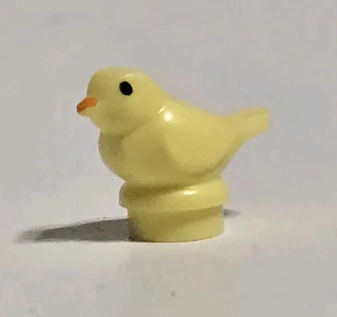 Lego Bright Light Yellow Bird, Small with Black Eyes 41835pb02
