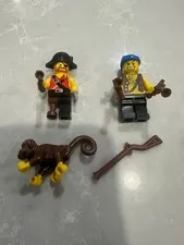 LEGO Pirates Captain Ironhook pi022 + pi084 + monkey - 6278 6264 6292minifigures