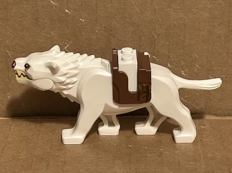 LEGO White Warg Hobbit 79002 Attack of the Wargs Minifigure Wolf w/Saddle 2012