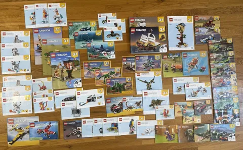 LEGO Creator 3-in-1 Instruction Manuals Bulk Lot Pirate Ship Tiger NO PARTS
